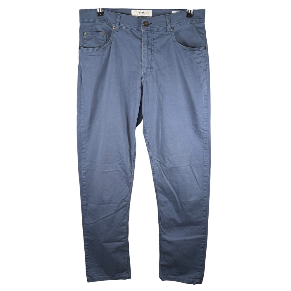 Brax Feel Good Cooper Fancy Regular Fit Pants Blue Grey Mens 32/34